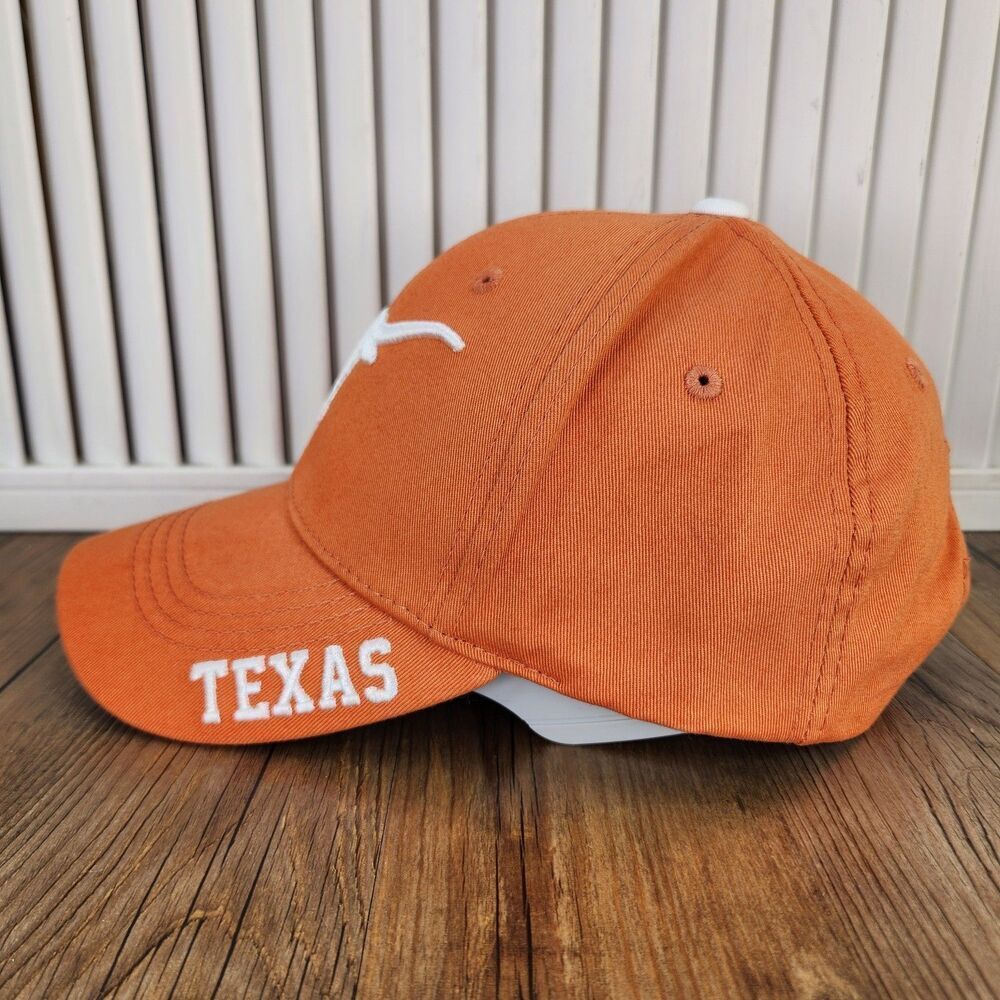 Texas Longhorns Strapback Hat Cap Burnt Orange Longhorn Headwear College Hook Em - Picture 6 of 10
